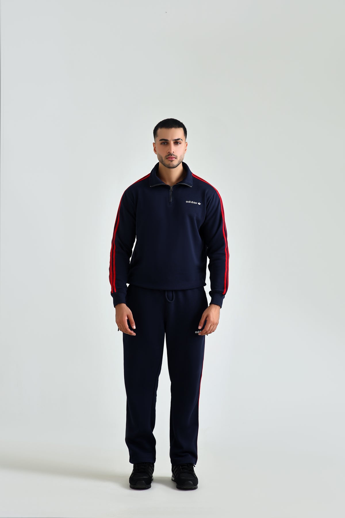 ADI Mock Neck Cotton Fleece Tracksuit