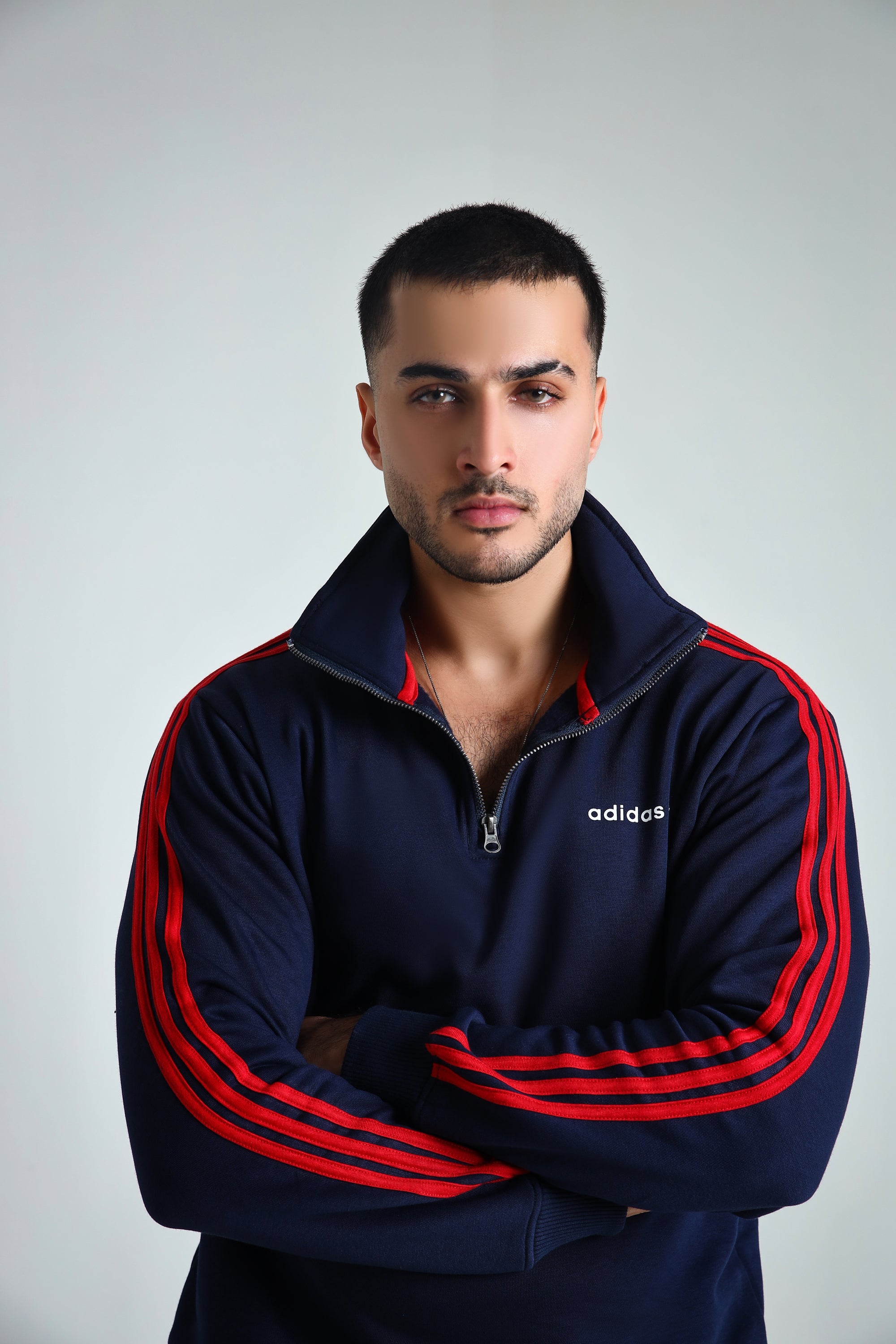 ADI Mock Neck Cotton Fleece Tracksuit