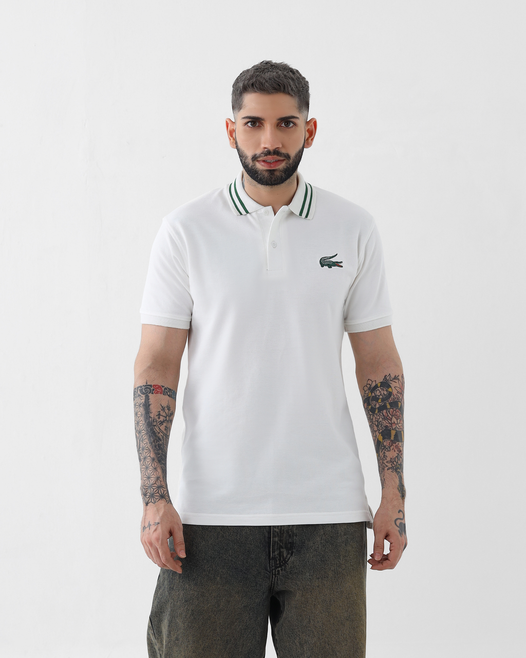 Lst Embroided Polo Shirt - White