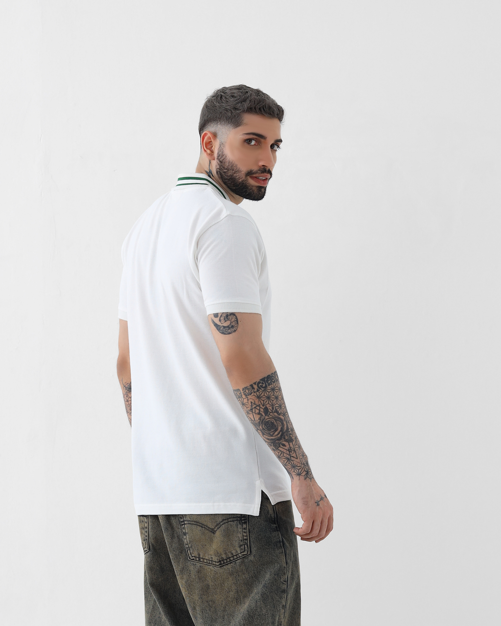 Lst Embroided Polo Shirt - White