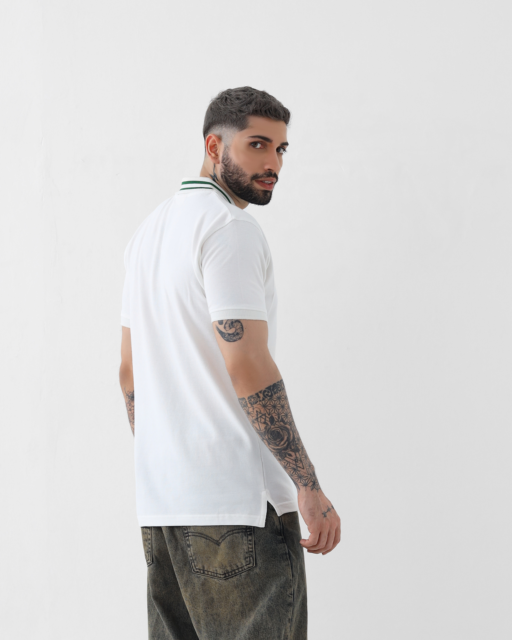 Lst Embroided Polo Shirt - White
