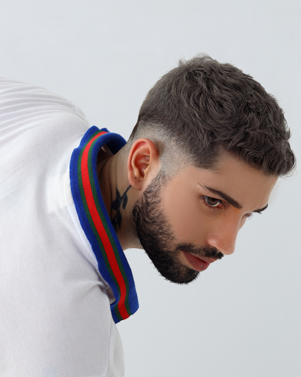 GUI Embroided Polo Shirt - White