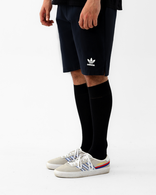ADI Black Cotton Jeans Shorts