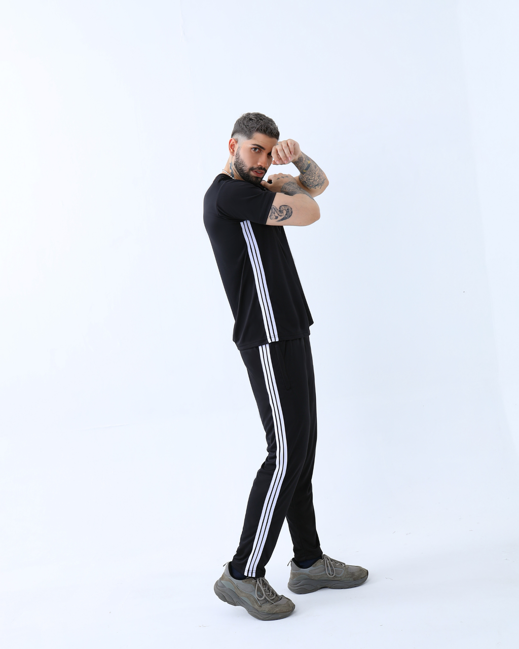 Adi Trio Tracksuit Grey\Black